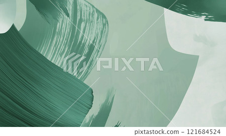Green abstract brush stroke background material 121684524