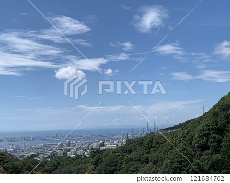 A view from the top of the mountain 121684702