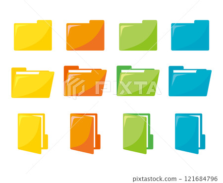 Vector illustration of folder Document file icon 121684796