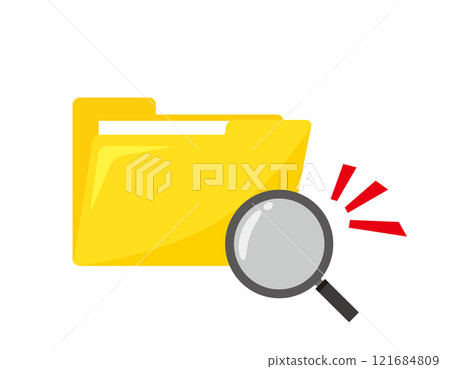Vector illustration of folder Document file icon Vector illustration of folder Document file icon 121684809