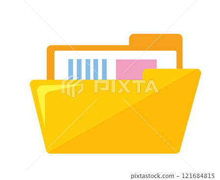 Vector illustration of folder Document file icon 121684815