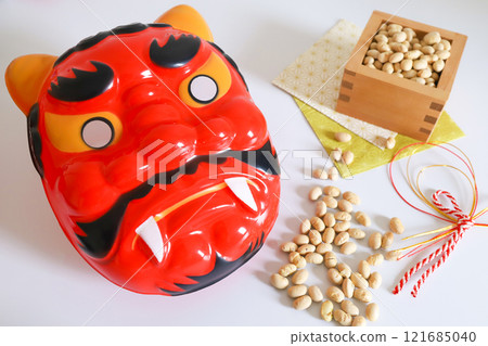 Setsubun, bean throwing, demons out, February, demon mask, beans, red demon, setsubun, demon, ward off bad luck, bad luck Setsubun, bean throwing, demons out, February, demon mask, beans, red demon, setsubun, demon, ward off bad luck, bad luck 121685040