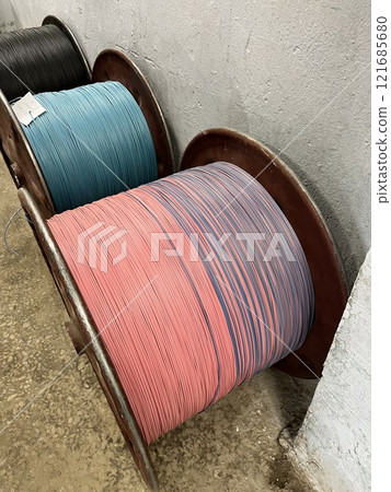 Cross section of high-voltage cable High quality photo Cross section of high-voltage cable High quality photo 121685680