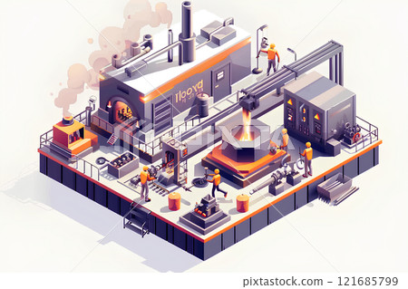 People working in a foundry - 1 121685799