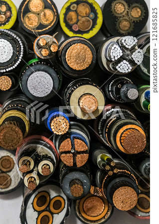 Cross section of high-voltage cable High quality photo 121685825