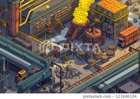 People working in a foundry - 2 121686184