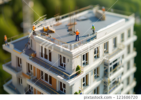 Waterproofing and repair work on a building 121686720
