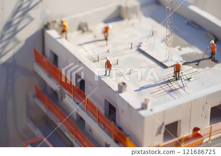 Waterproofing and repair work on a building 121686725
