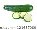 zucchini isolated on white background 121687080