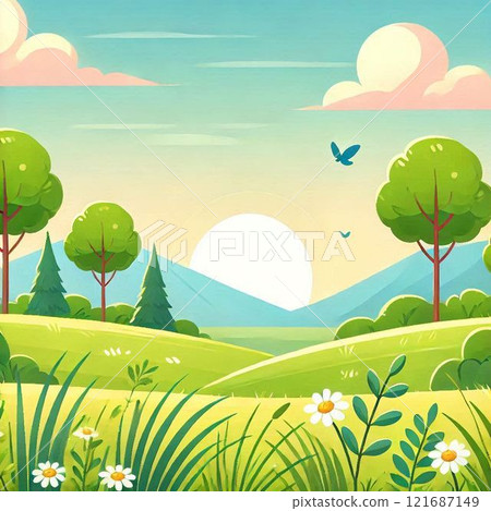 Grassland Natural Scenery 121687149