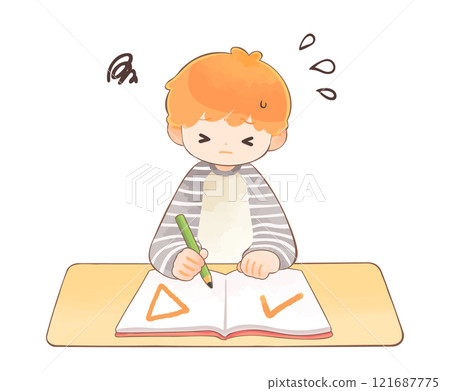 Children who are struggling with studying 121687775