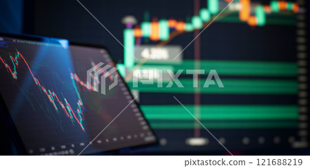 Candle stick graph chart of stock market investment trading.Market Analyze. Candle stick graph chart of stock market investment trading.Market Analyze. 121688219