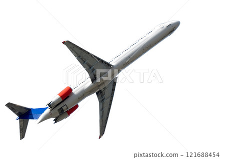 Airliner on white backgrund Airliner on white backgrund 121688454