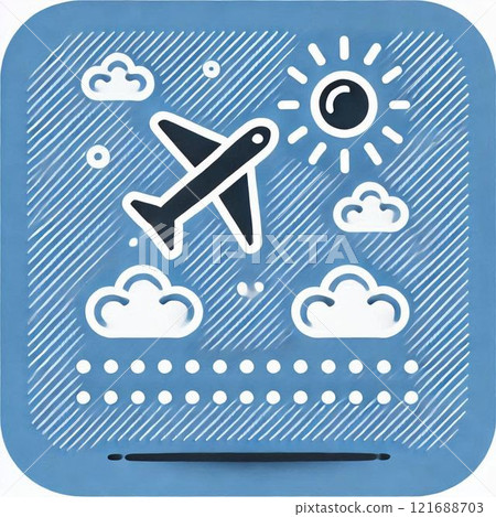 Illustration of an airplane Illustration of an airplane 121688703