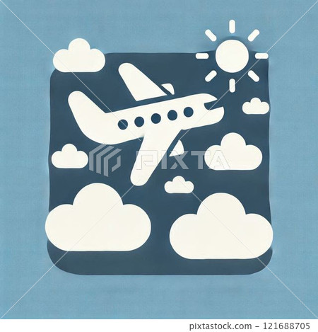 Illustration of an airplane Illustration of an airplane 121688705