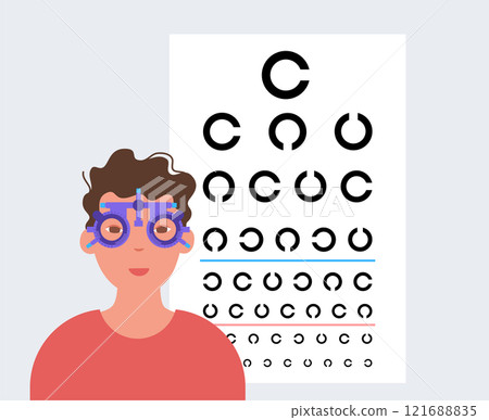 Eye chart examination 121688835