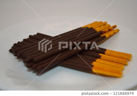 Pocky and white plate Pocky and white plate 121688974