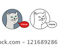 Abstract cat says meow 121689286