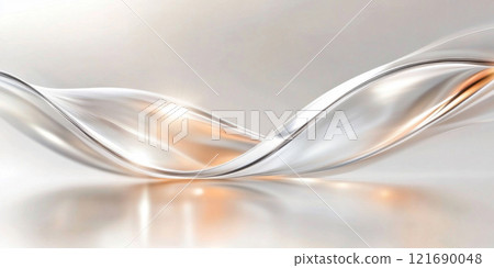Abstract chrome fluid background with shiny white and pink diagonal lines 121690048