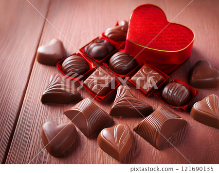 情人節巧克力有很多心 121690135