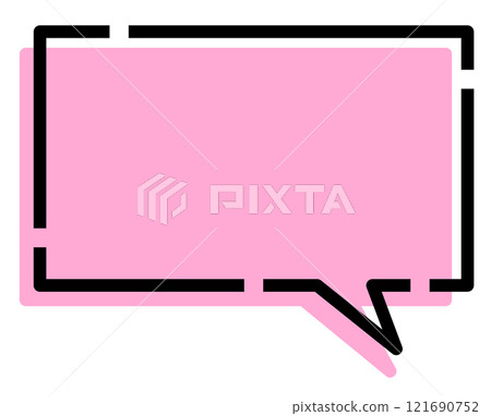 Illustration of speech bubbles for writing manga lines and phrases 121690752