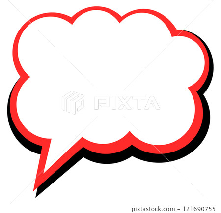 Illustration of speech bubbles for writing manga lines and phrases 121690755