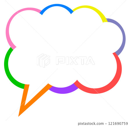 Illustration of speech bubbles for writing manga lines and phrases Illustration of speech bubbles for writing manga lines and phrases 121690759