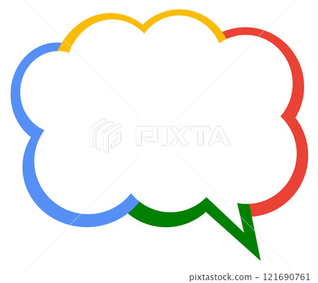 Illustration of speech bubbles for writing manga lines and phrases 121690761