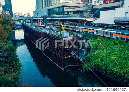 Tokyo Redevelopment Chuo Line Ochanomizu Station Barrier-free Improvement Works 2024.12 a-3 Warm and cool colors 121690967