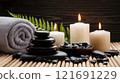 spa, candle, stones 121691229