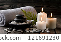 spa, candle, stones 121691230