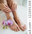pedicure, manicure, orchid 121691308