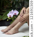 pedicure, manicure, orchid 121691309