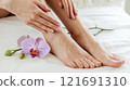 pedicure, manicure, orchid 121691310