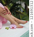 pedicure, manicure, orchid 121691312