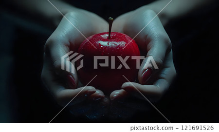 雙手握住蘋果 雙手握住蘋果 121691526
