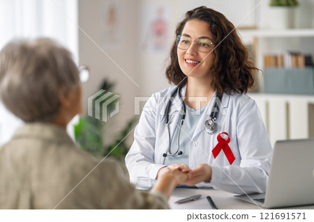 patient and a doctor in medical office patient and a doctor in medical office 121691571