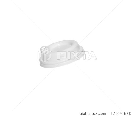 Disposable white cover isolated on white background, mock up Disposable white cover isolated on white background, mock up 121691628