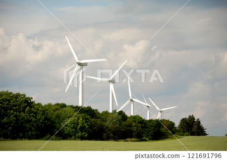 Landscape and wind turbines 121691796