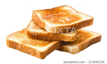 Toast bread sliced isolated on white background png transparent clipart. 121692534
