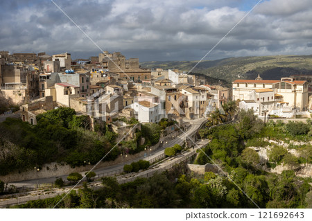 Aerial view on city Ragusa, Sicily, Italy Aerial view on city Ragusa, Sicily, Italy 121692643
