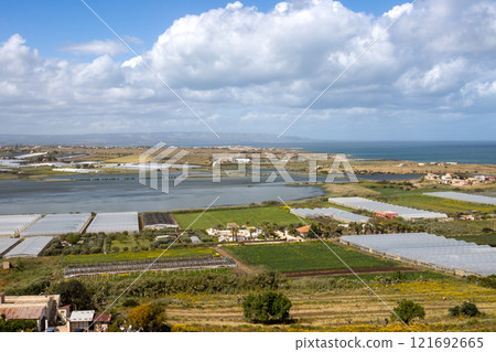 Industrial part of the island Sicily, Italy 121692665