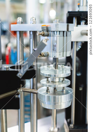 Stainless steel production elements in equipment manufacturing. Metal parts of future production systems 121693093