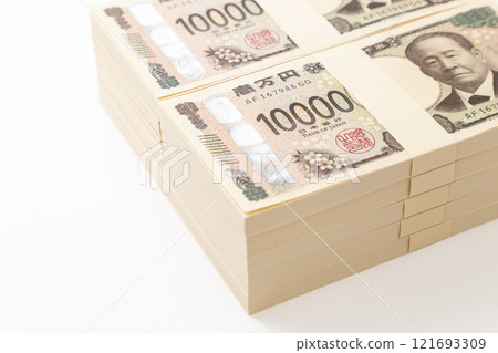 10 million yen on white background 10 million yen on white background 121693309