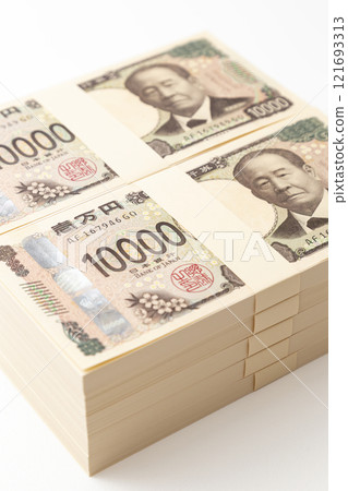 10 million yen on white background 10 million yen on white background 121693313