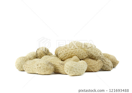 Peanuts. Nuts in shell isolated on white background. Collection. Peanuts. Nuts in shell isolated on white background. Collection. 121693488