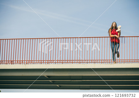 Urban skate girl with skateboard. Urban skate girl with skateboard. 121693732