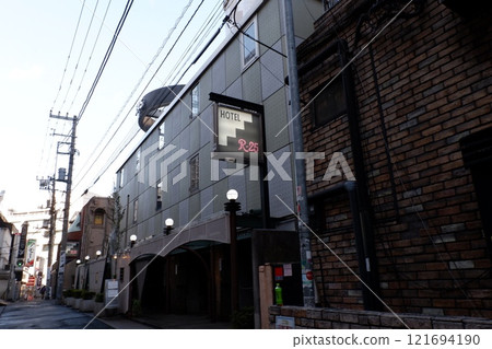 Love hotel district in Maruyamacho, Shibuya Ward Love hotel district in Maruyamacho, Shibuya Ward 121694190