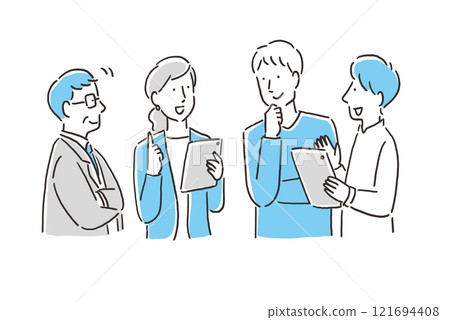 商務人士開會插畫素材 121694408