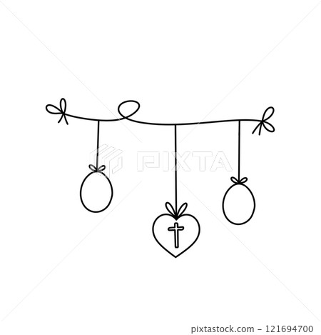 A white background with a black and white drawing of a cross 121694700